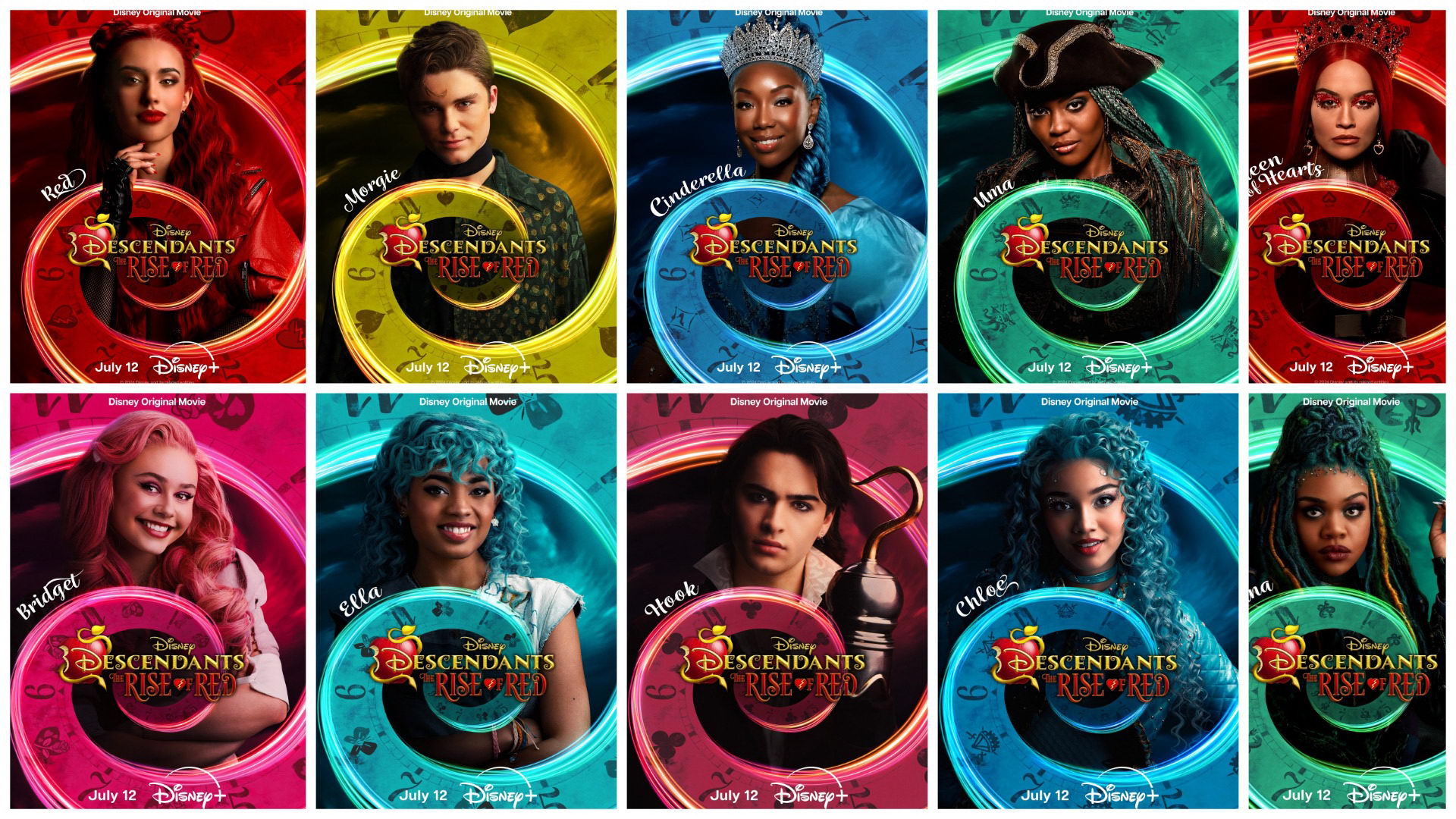 The Rise of Red' Character Posters