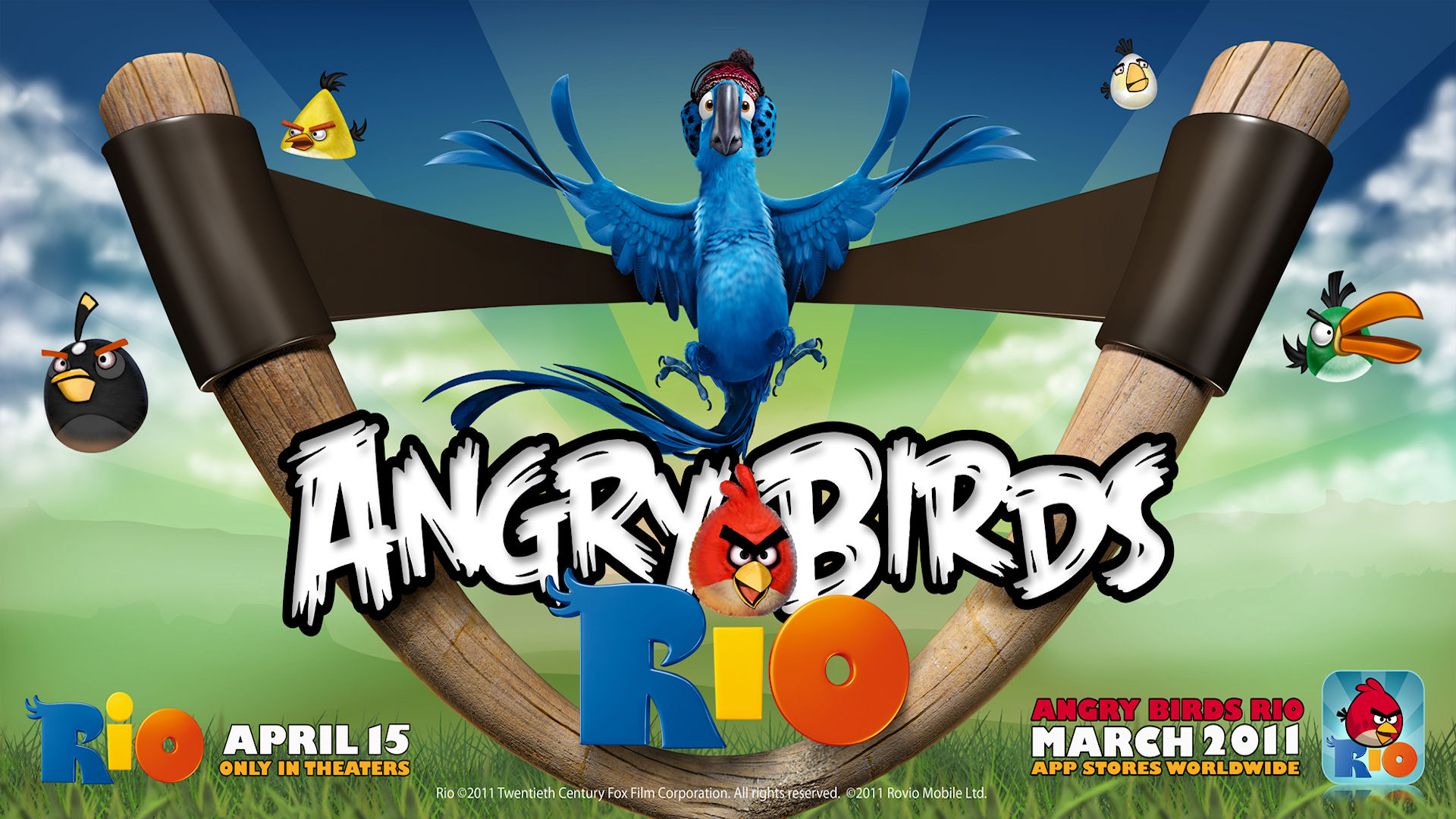 Video Game Angry Birds Rio HD Wallpaper