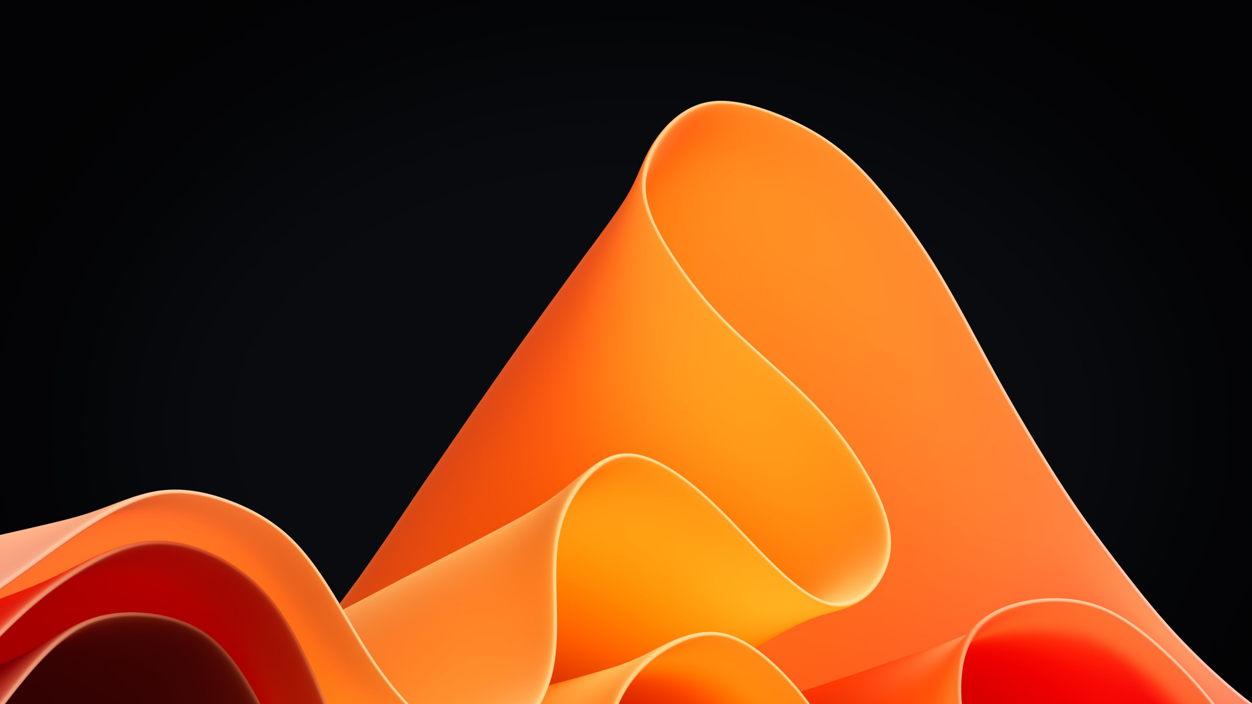 Download wallpaper: Orange waves