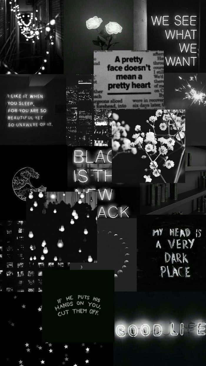 Black iPhone With Sad Quotes Wallpaper