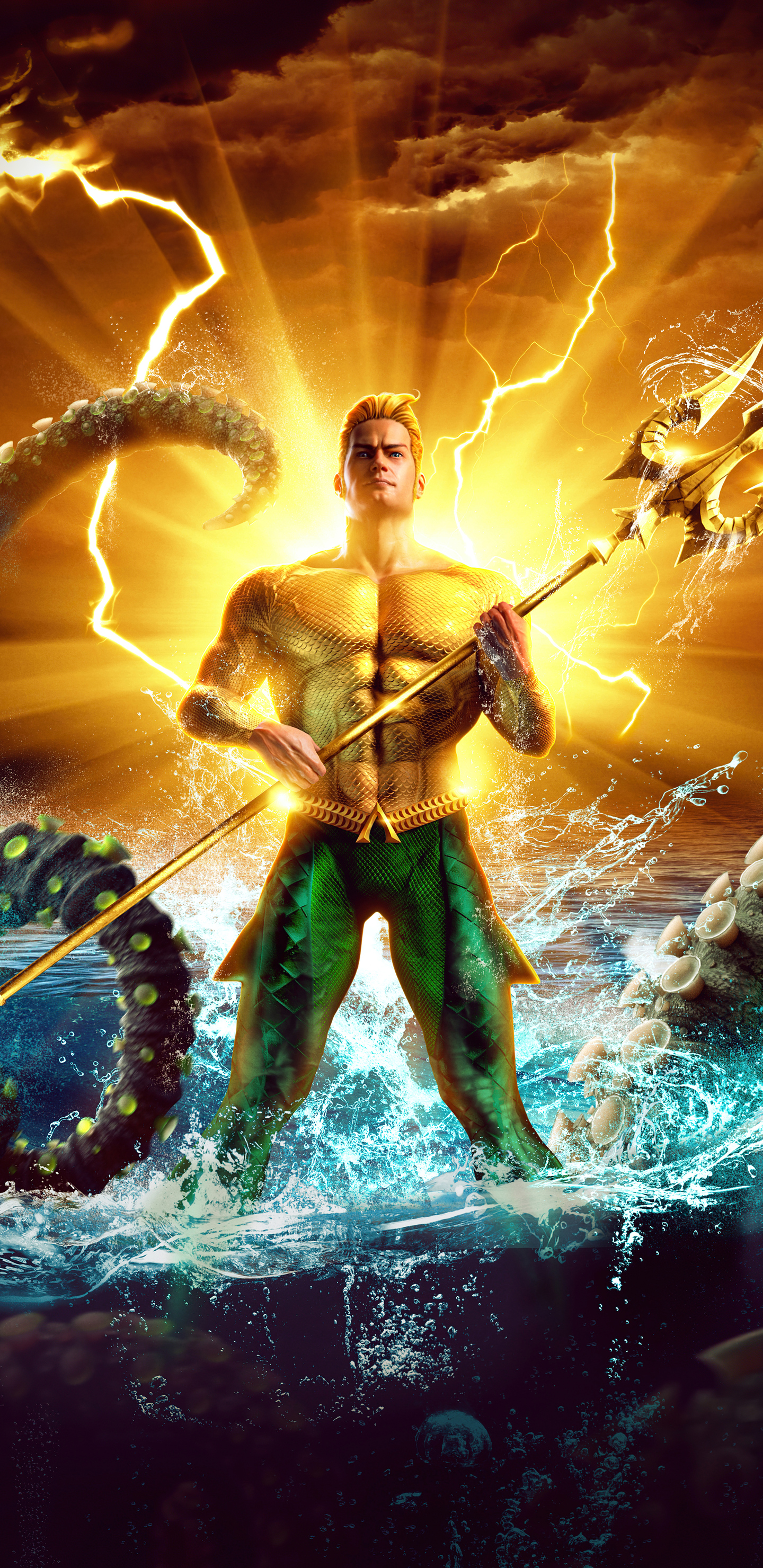 Aquaman Comic Golden Poster