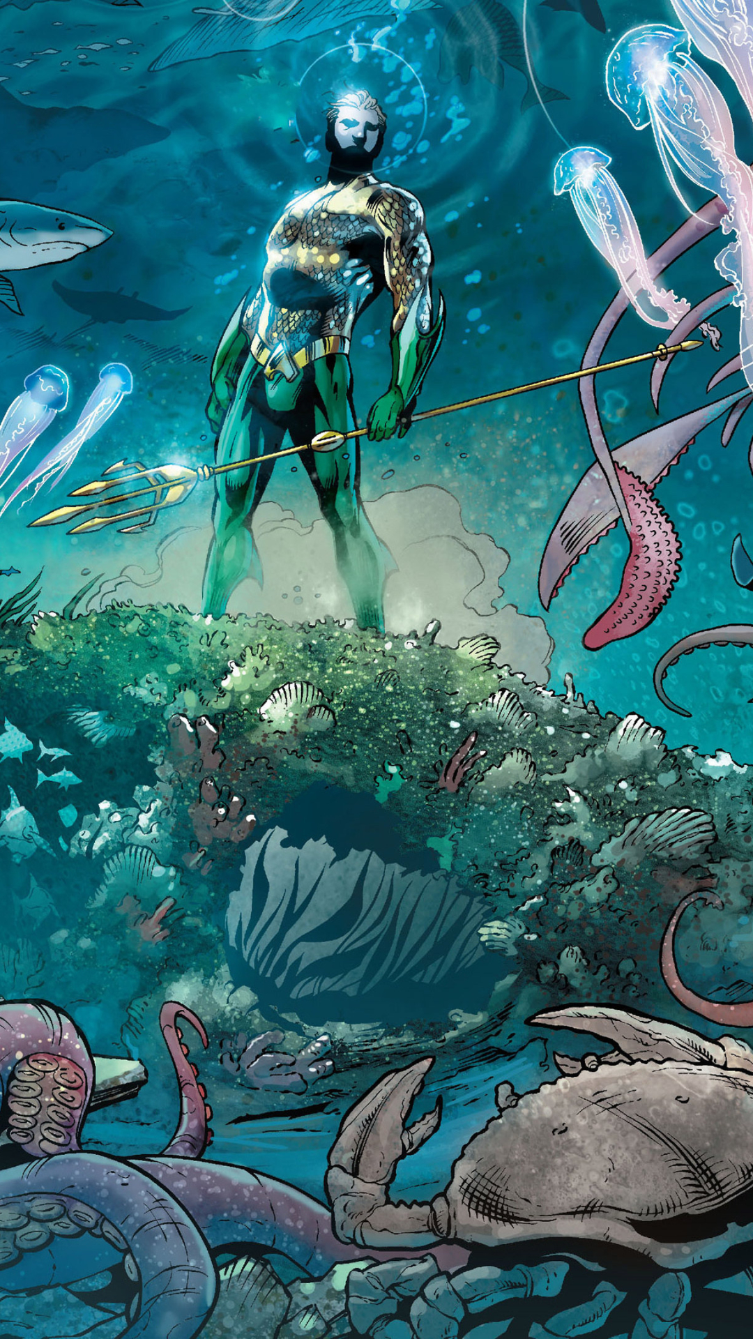 DC Comics Comic Aquaman Phone Wallpaper
