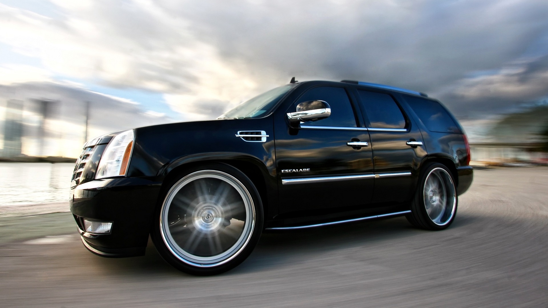Wallpaper car, machine, black, Cadillac, tuning, speed, wheel, turn for mobile and desktop, section cadillac, resolution 1920x1080