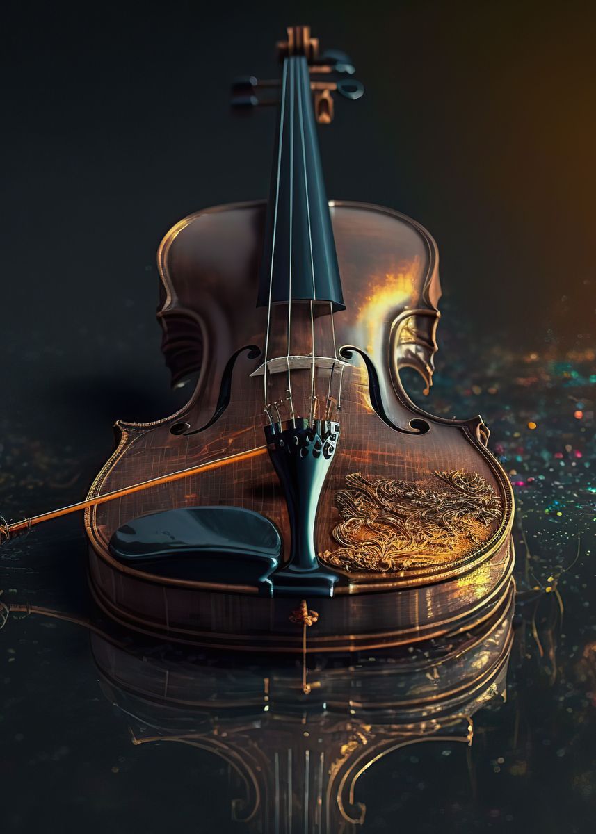 Violin music art' Poster, picture