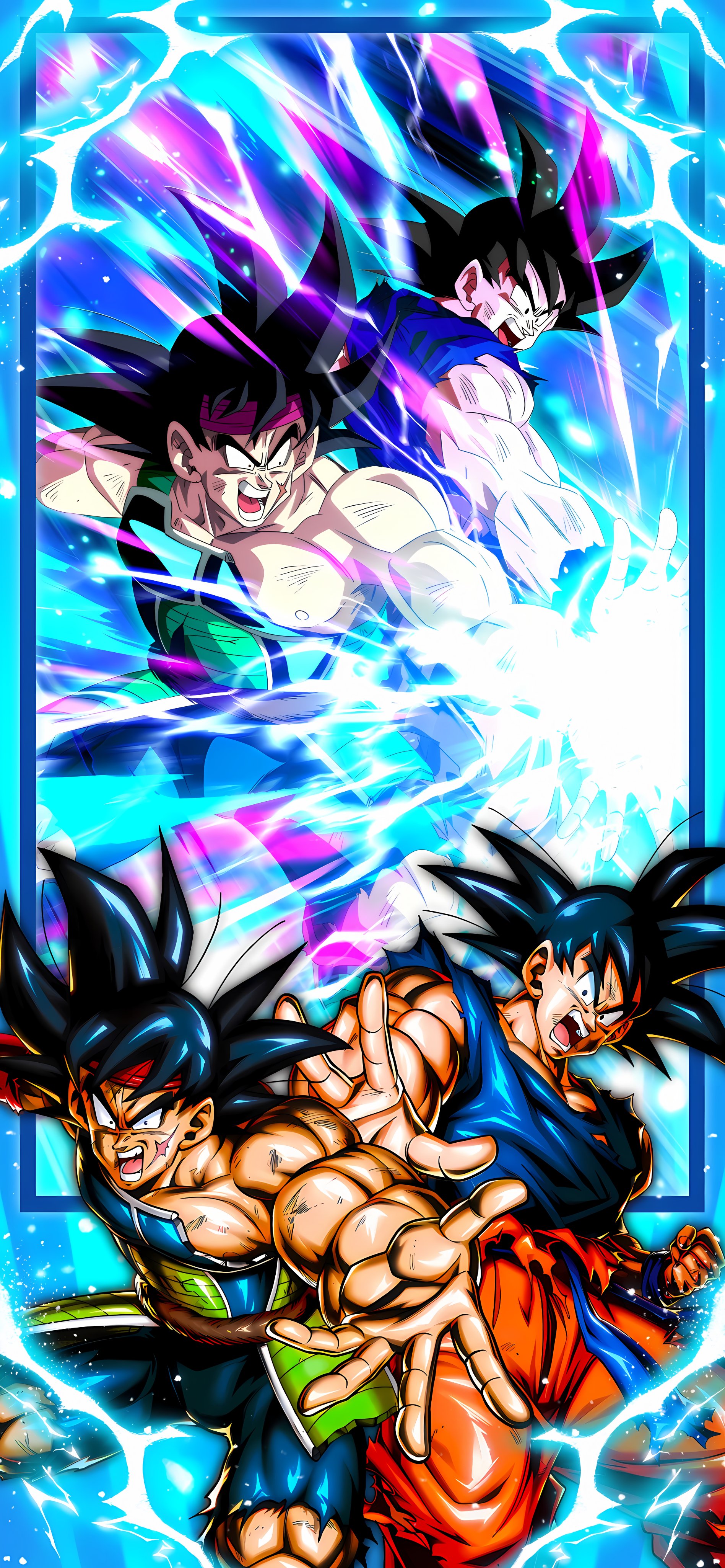 New LF Goku and Bardock Phone Wallpaper
