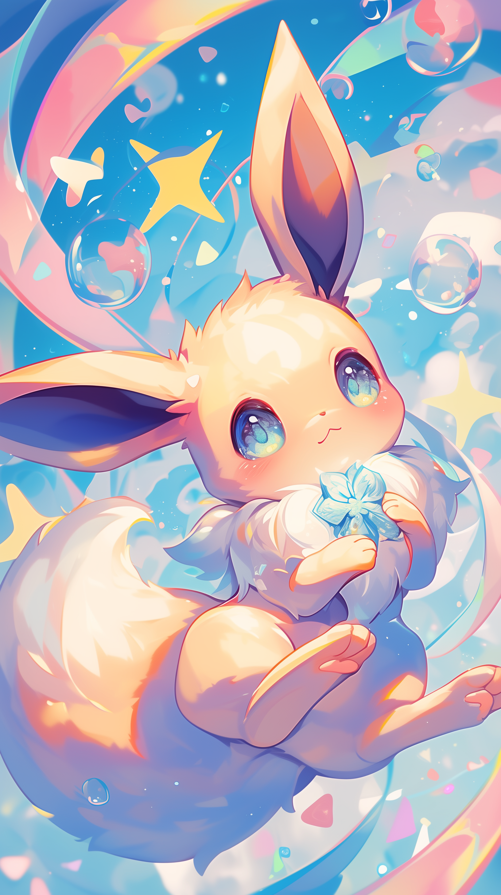 Cute Eevee Pokémon Phone Wallpaper