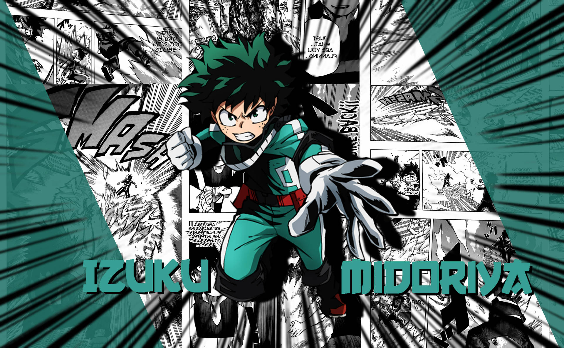 Download Izuku Midoriya Manga Panel Wallpaper