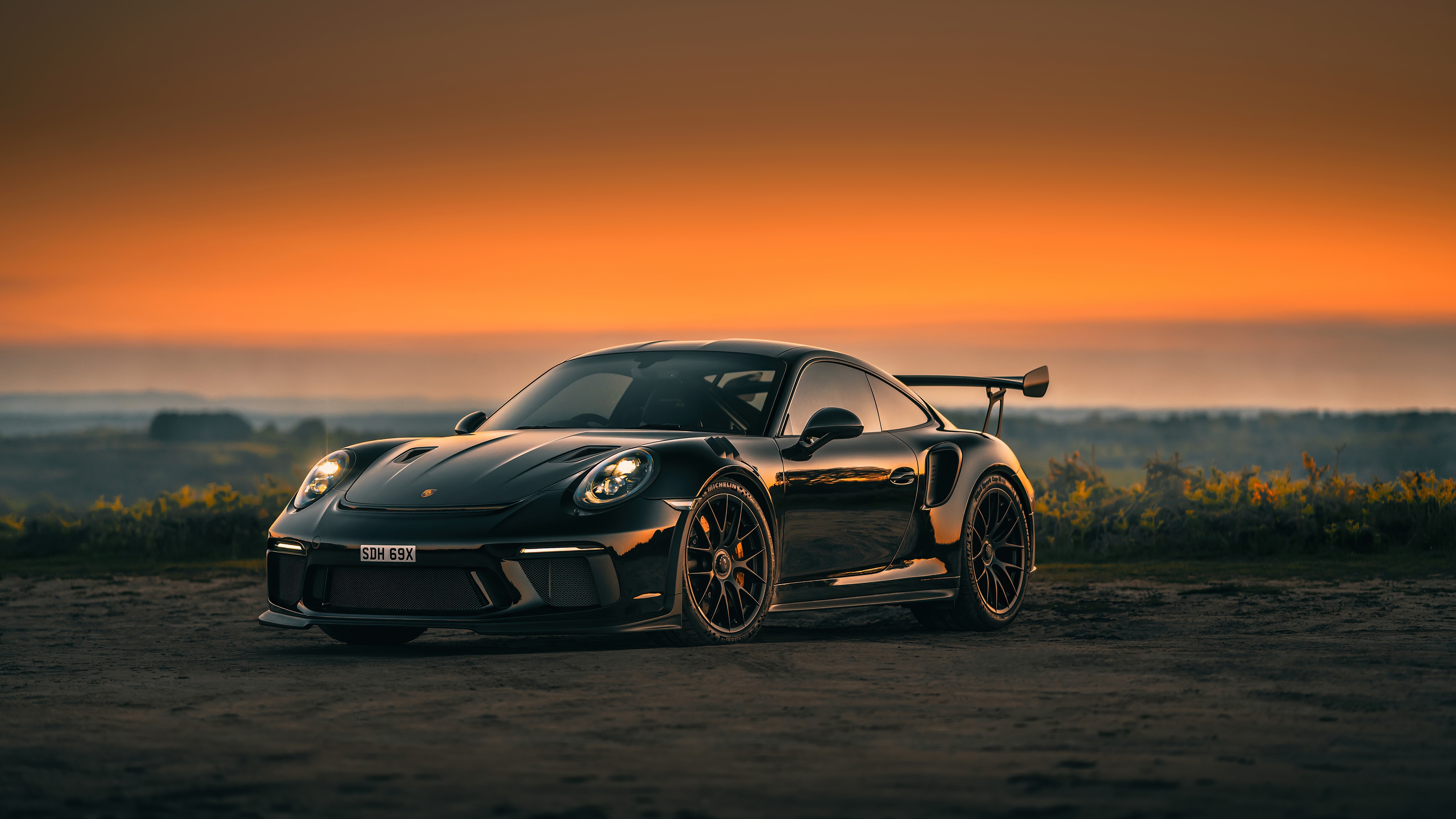 Black Porsche 911 GT3 Sports Car