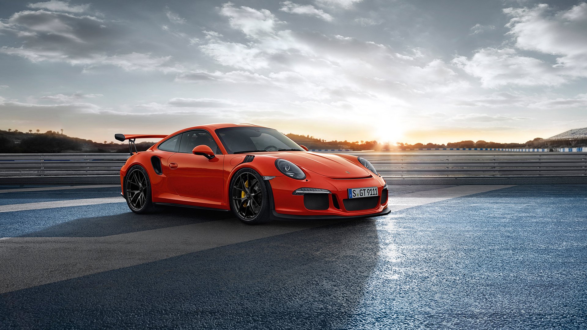 Download Orange Car Car Porsche Porsche