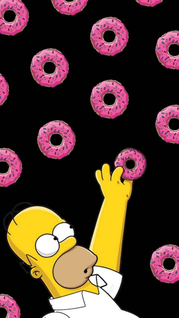 Homer Donut Grab wallpaper