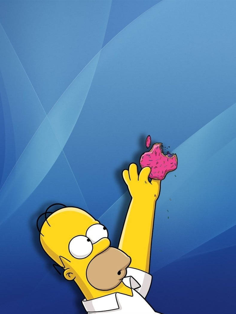Download Homer Simpson Apple Wallpaper