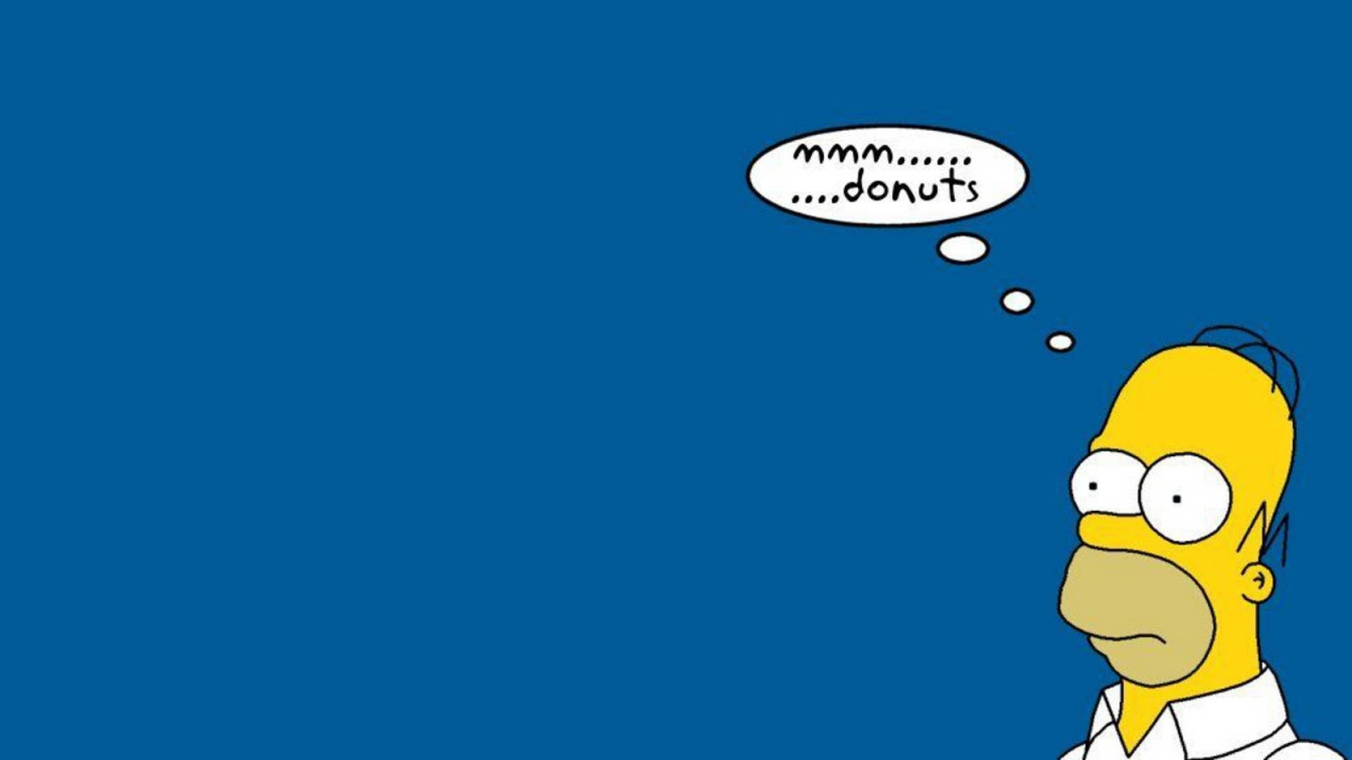 Download Homer Simpson Thinking Donuts Wallpaper