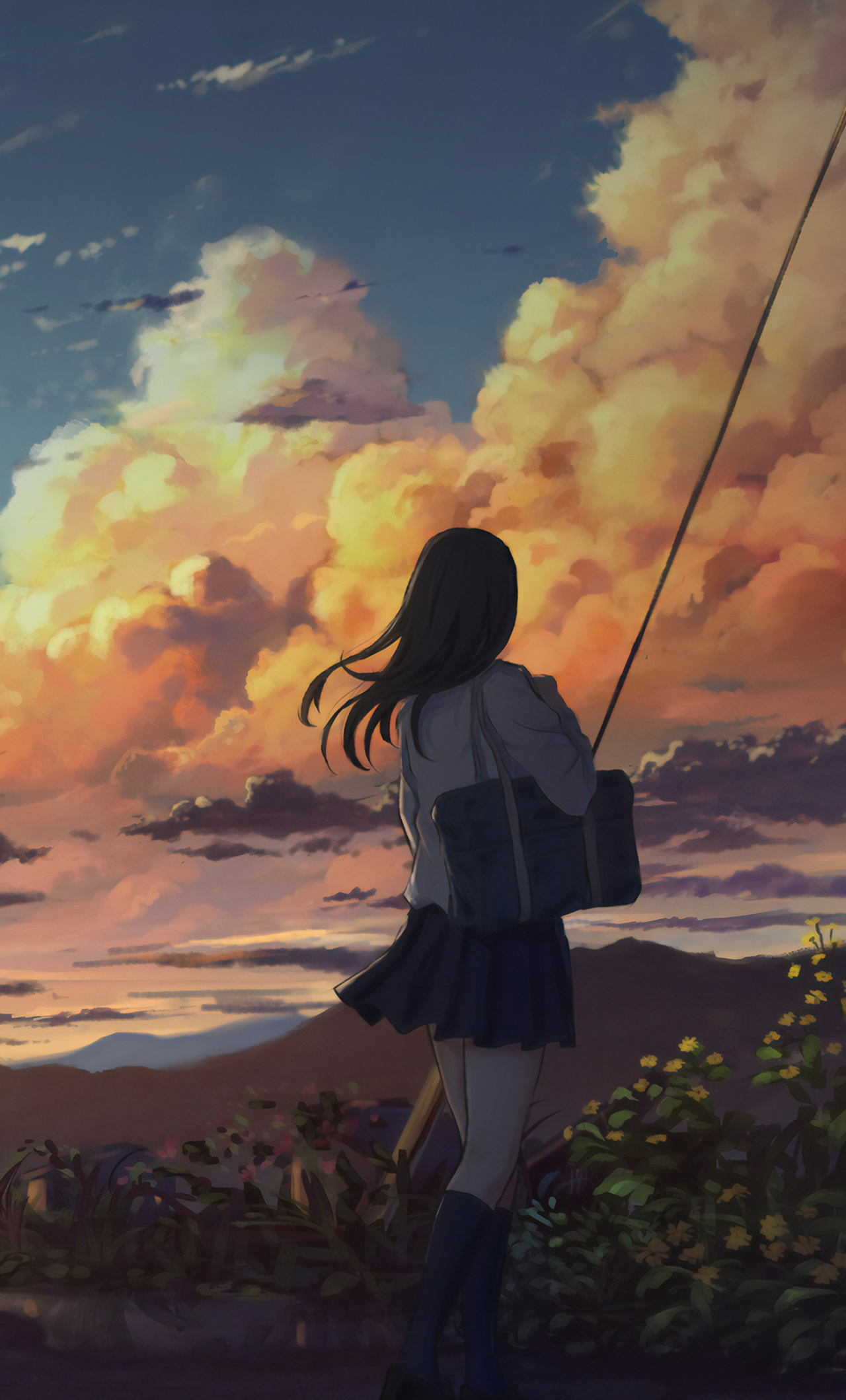 Anime Girl Outside Power