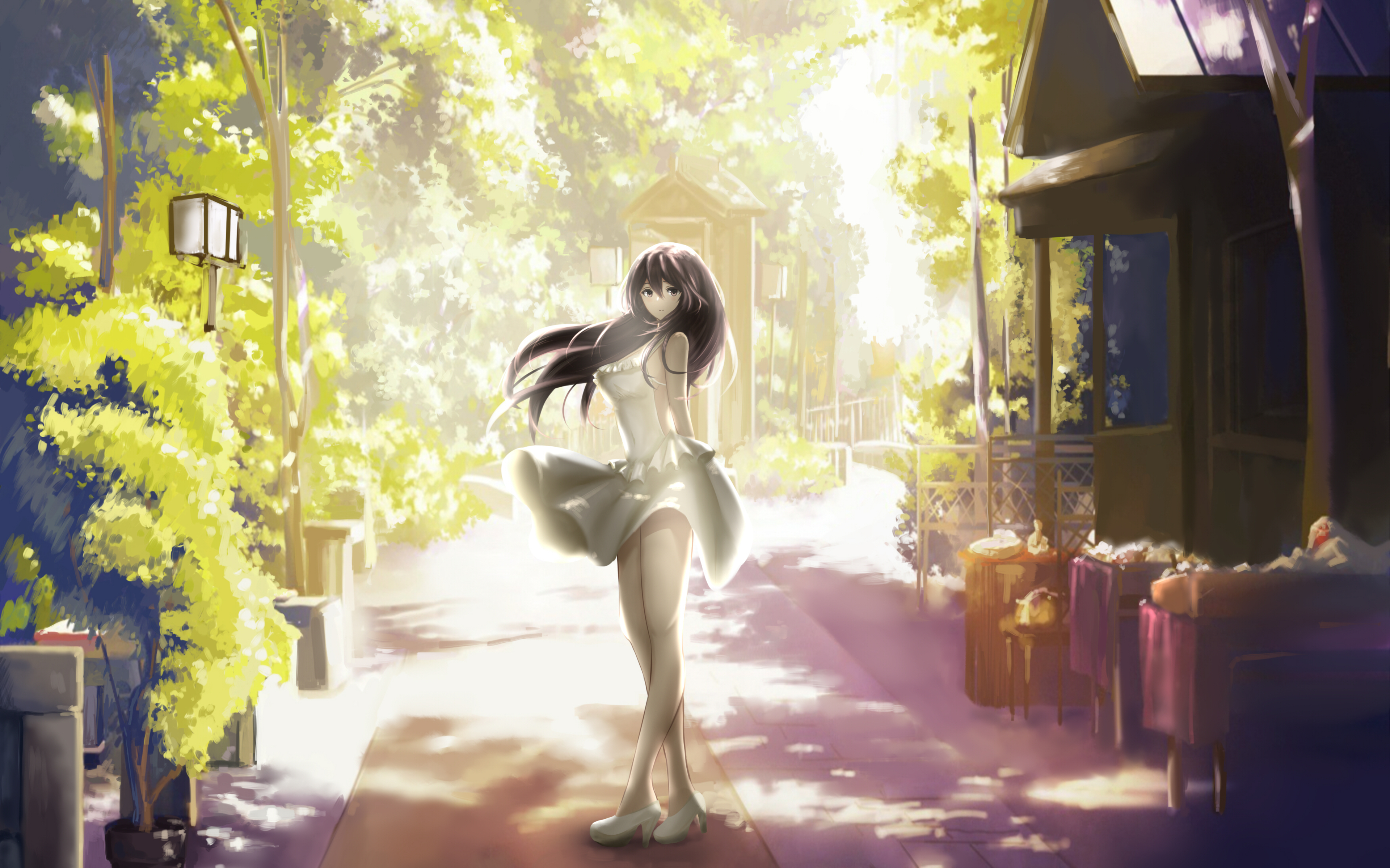 Anime Girl In Beautiful Dress