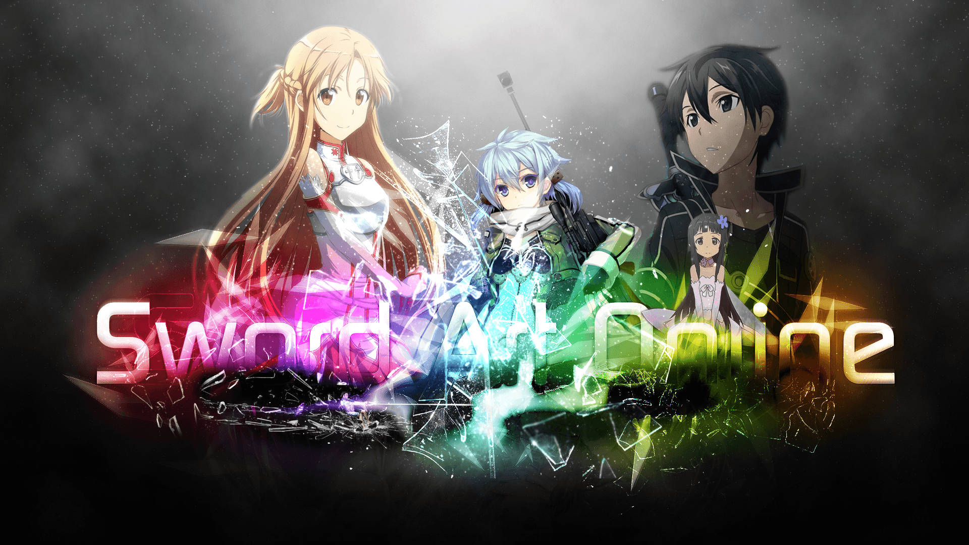 Download free Sao Anime Neon Rainbow