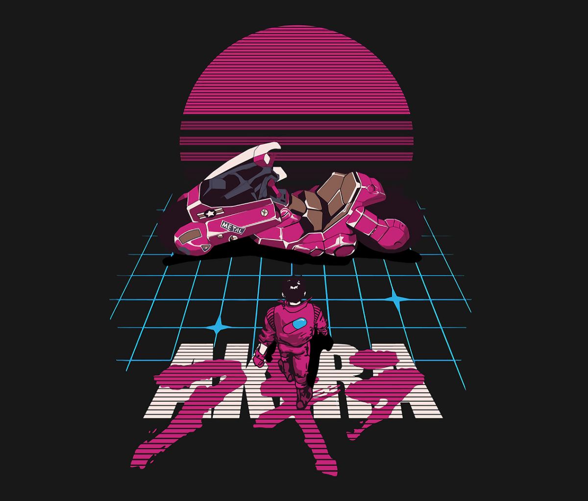 Anime, Neon, Motorcycle, Shotaro Kaneda