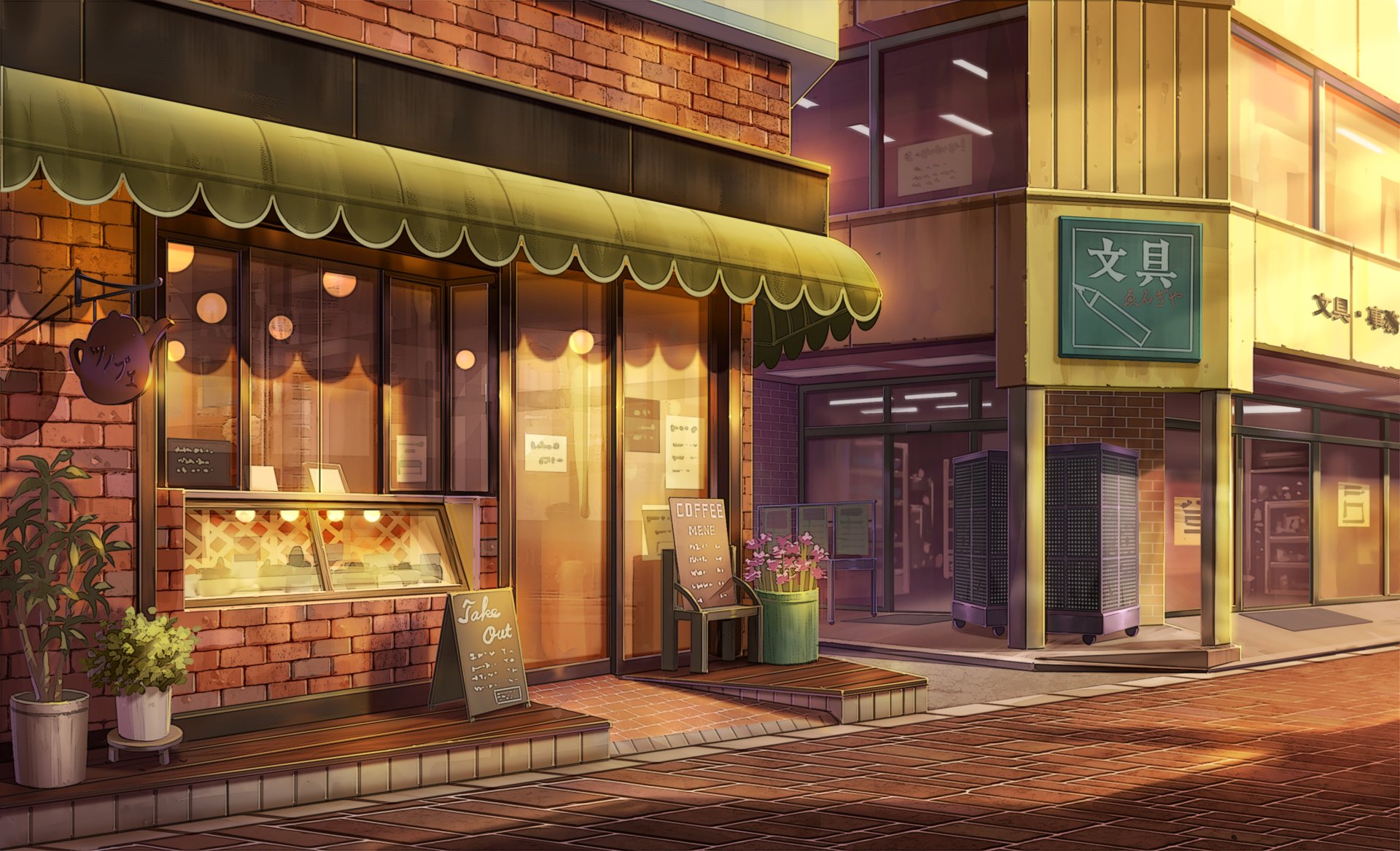 Download Anime Shop HD Wallpaper