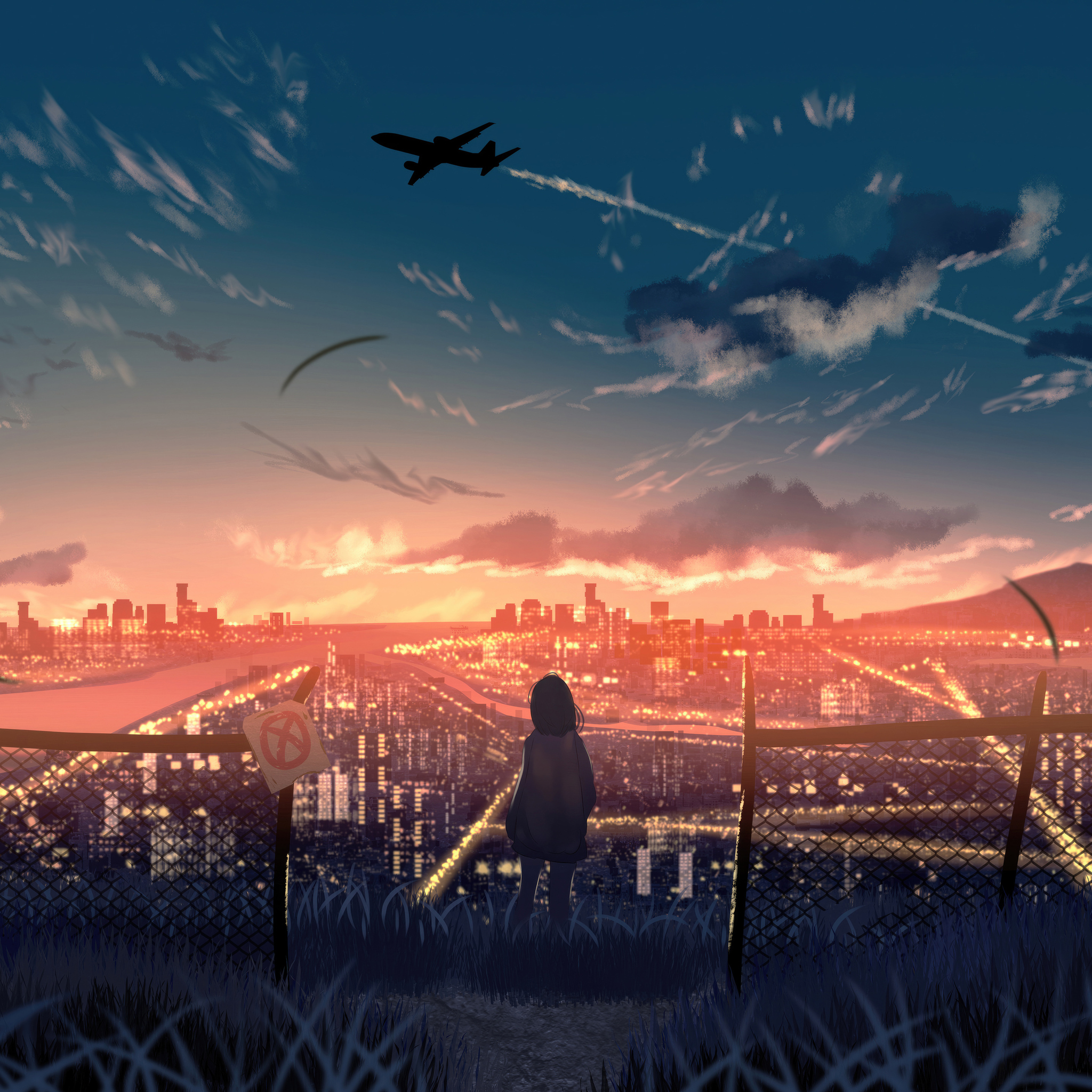 Anime Girl Watching Urban