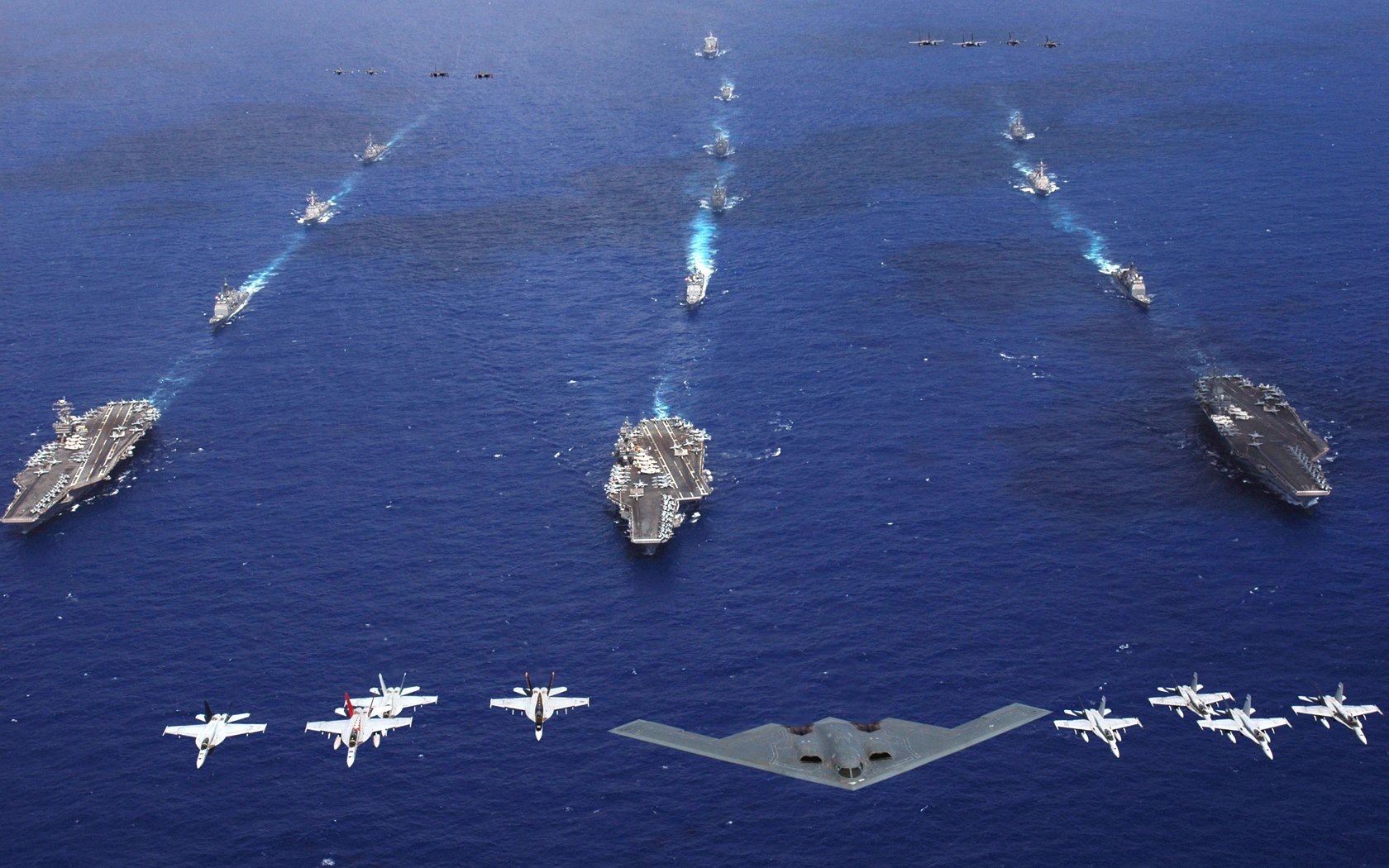 Military Aircraft Carrier Fleet HD Wallpaperx1050