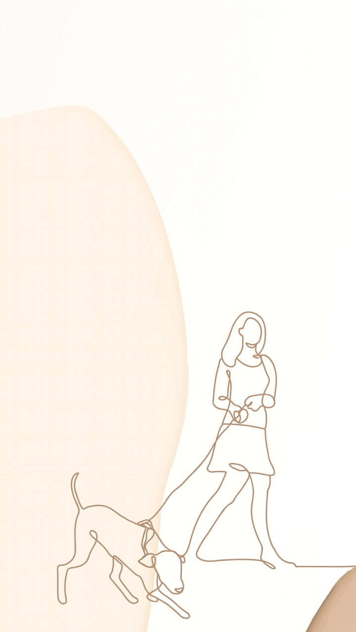 Walking dog iPhone wallpaper, line