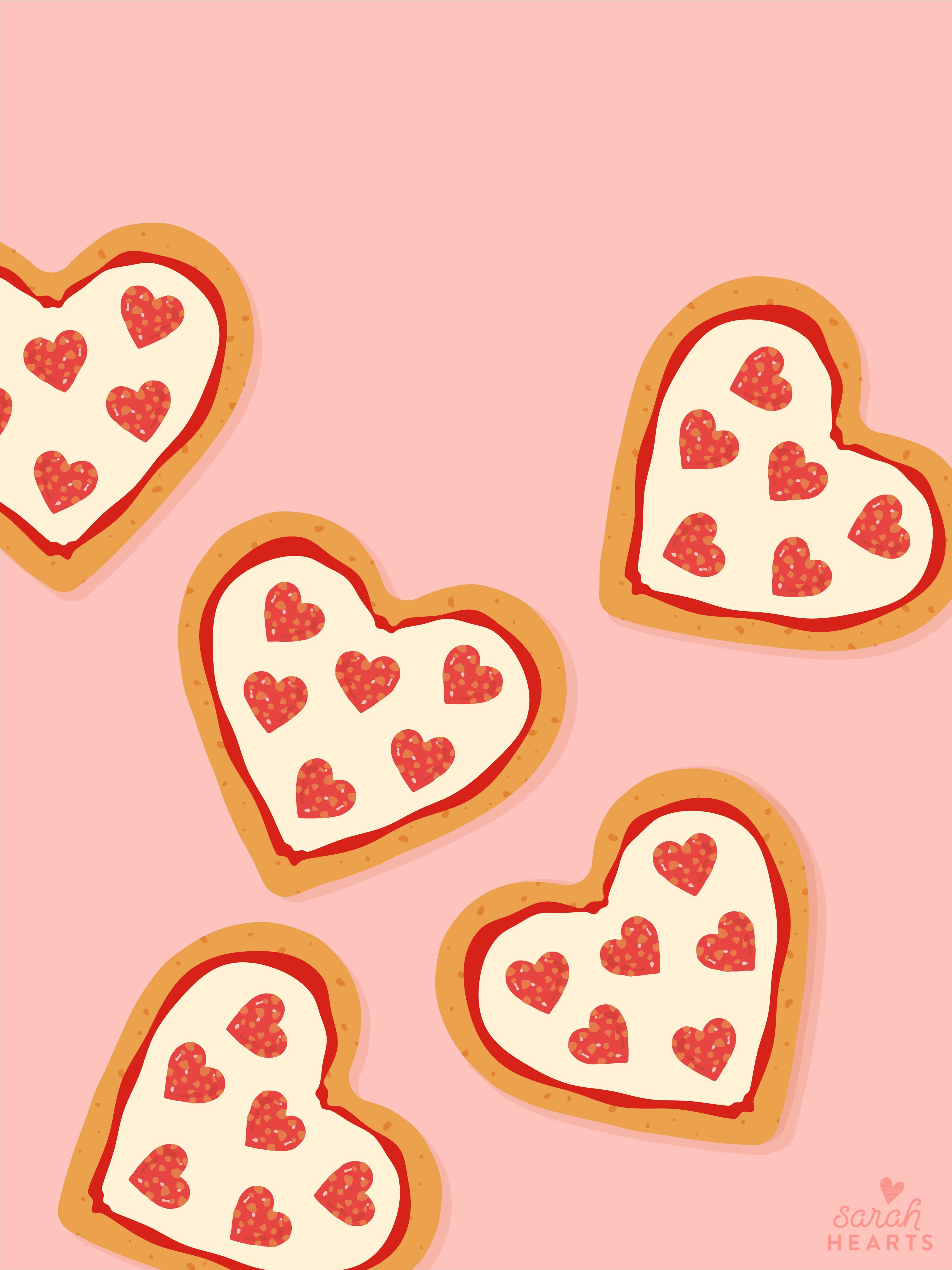 Heart Shaped Pizza February 2018