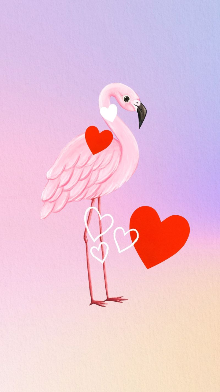 Free: Cute flamingo iPhone wallpaper