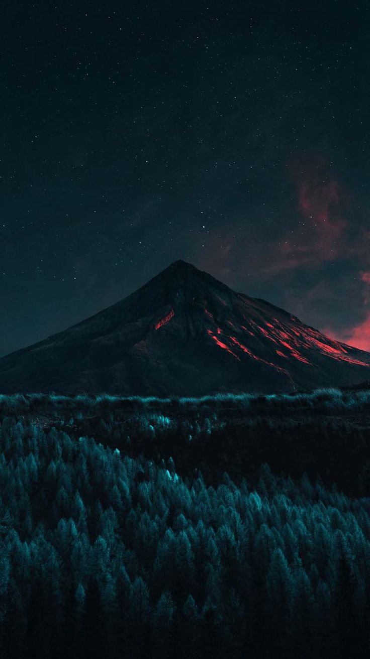 Dark mountains, iPhone wallpaper, Dark