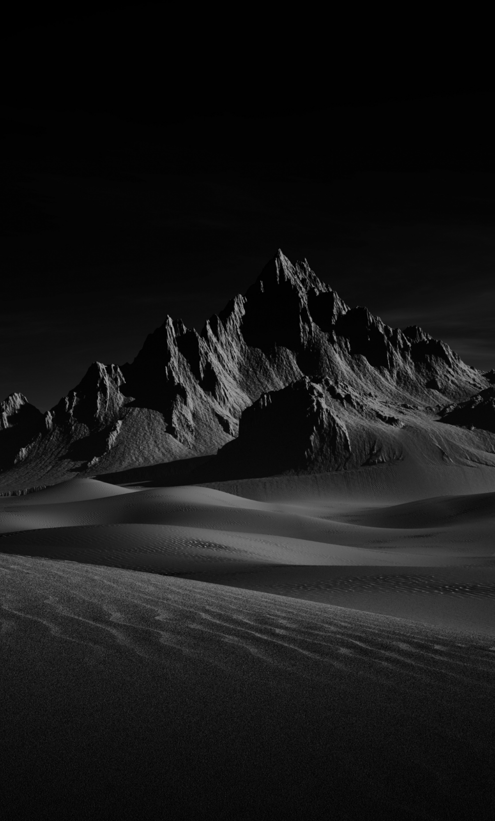 Desert mountains, landscape, sand dunes