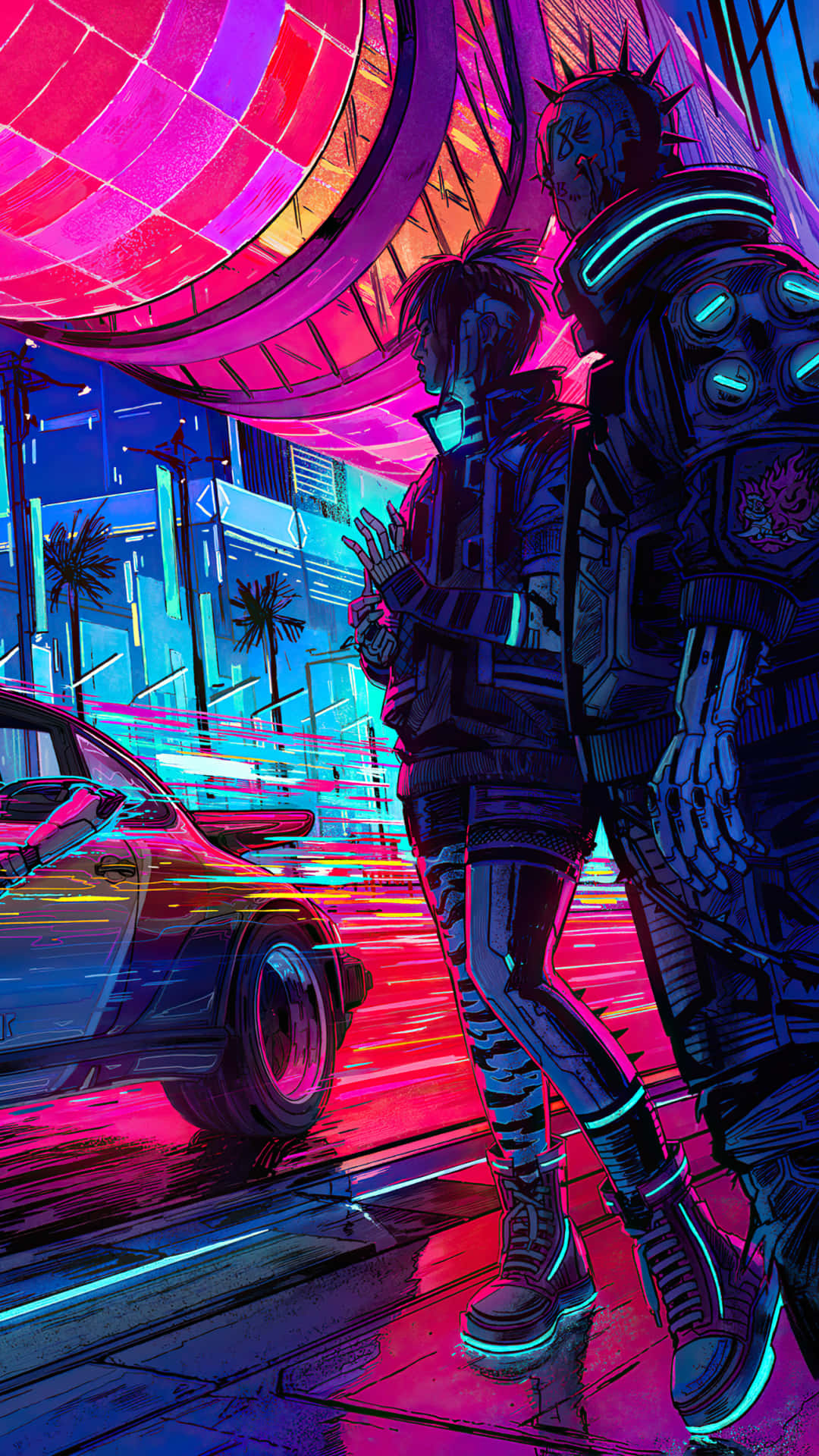 Pixel 3 V Duo Cyberpunk 2077 Background
