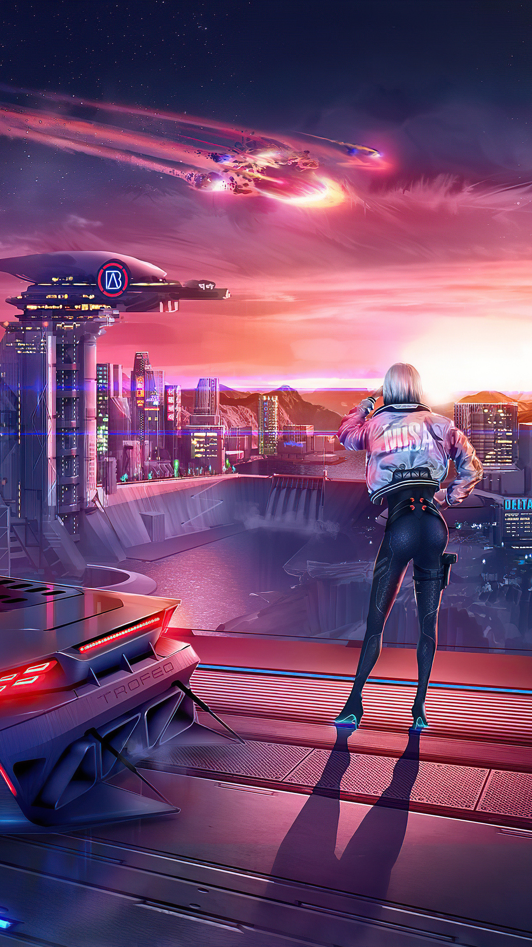 Cyberpunk Girl Night City