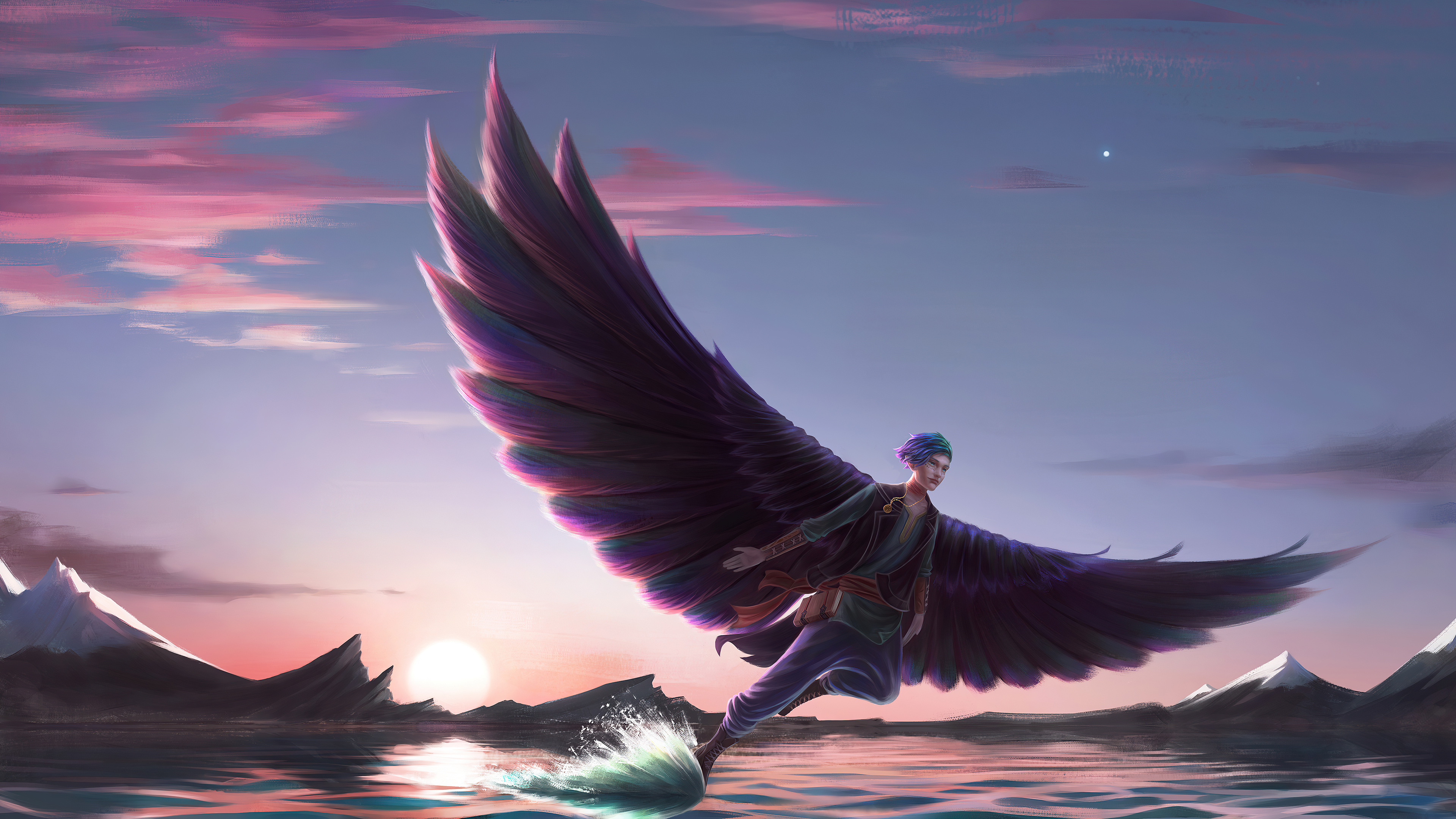 Angel Boy Wings Wallpaper, HD Artist