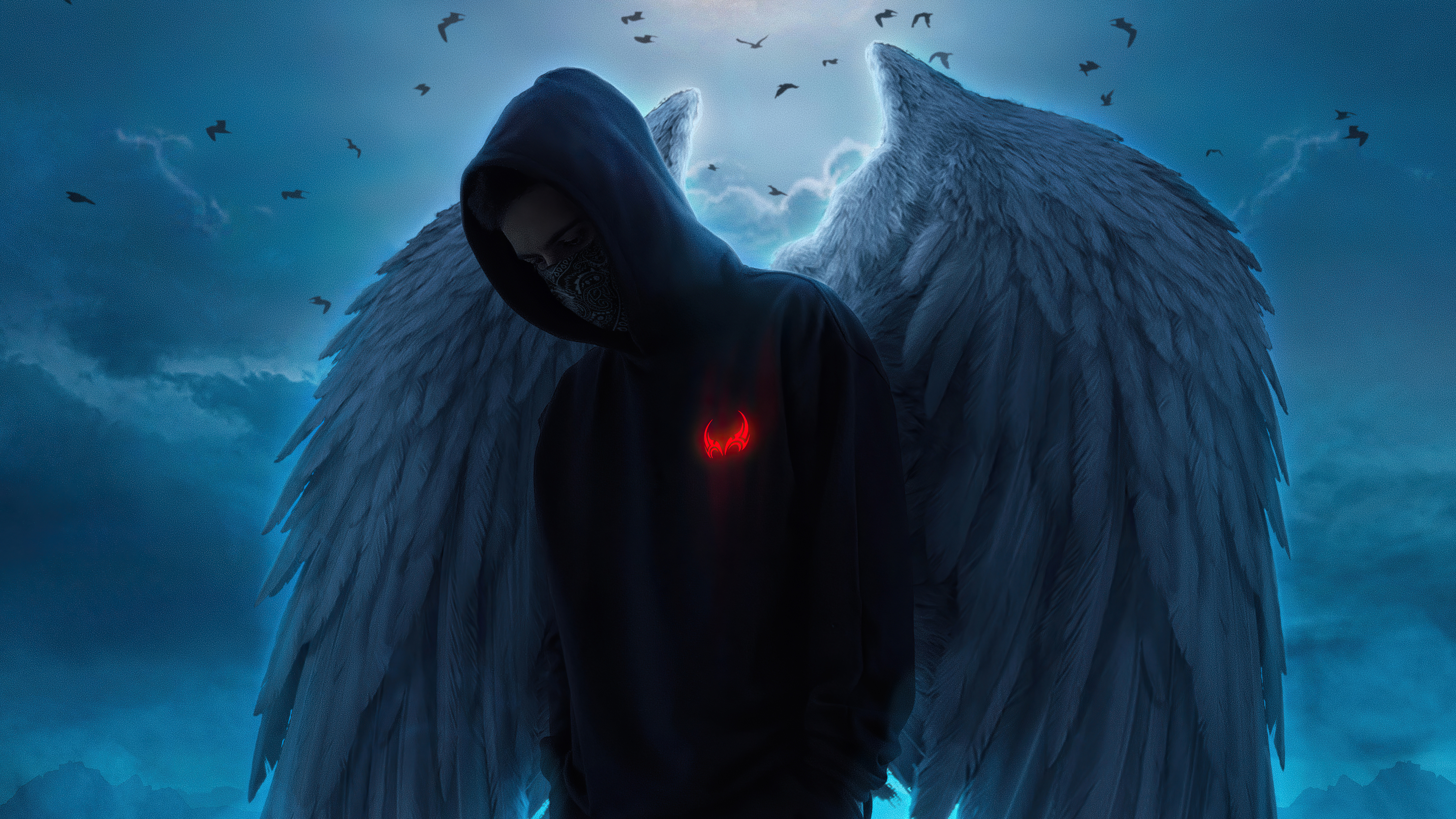Hoodie Boy Wings Hope 4k Wallpaper, HD