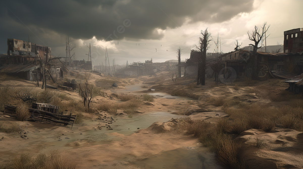 Deserted City In The Video Game Fallout