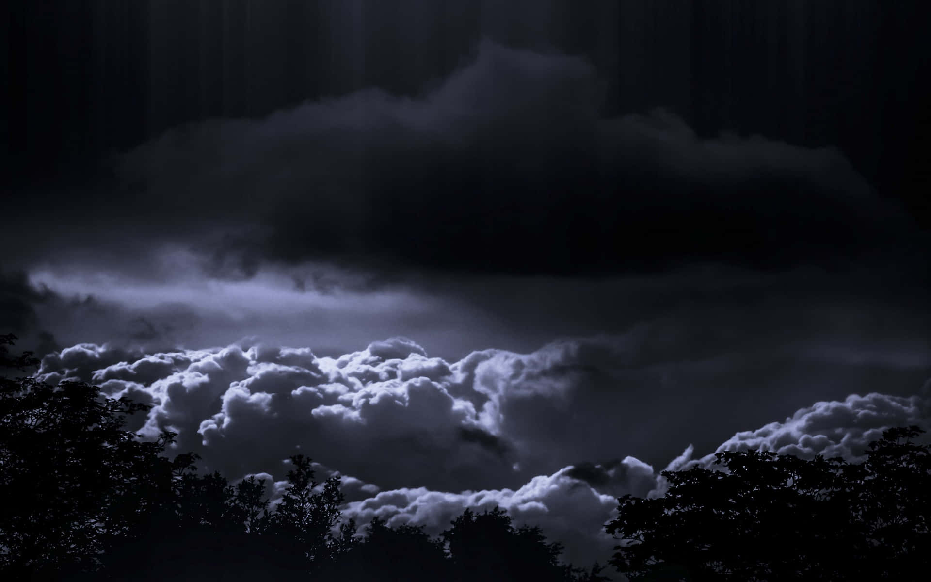 White Cloud Dark Sky Wallpaper