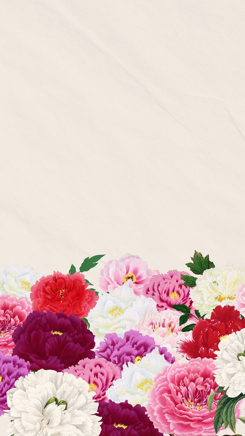 Spring flower frame phone wallpaper