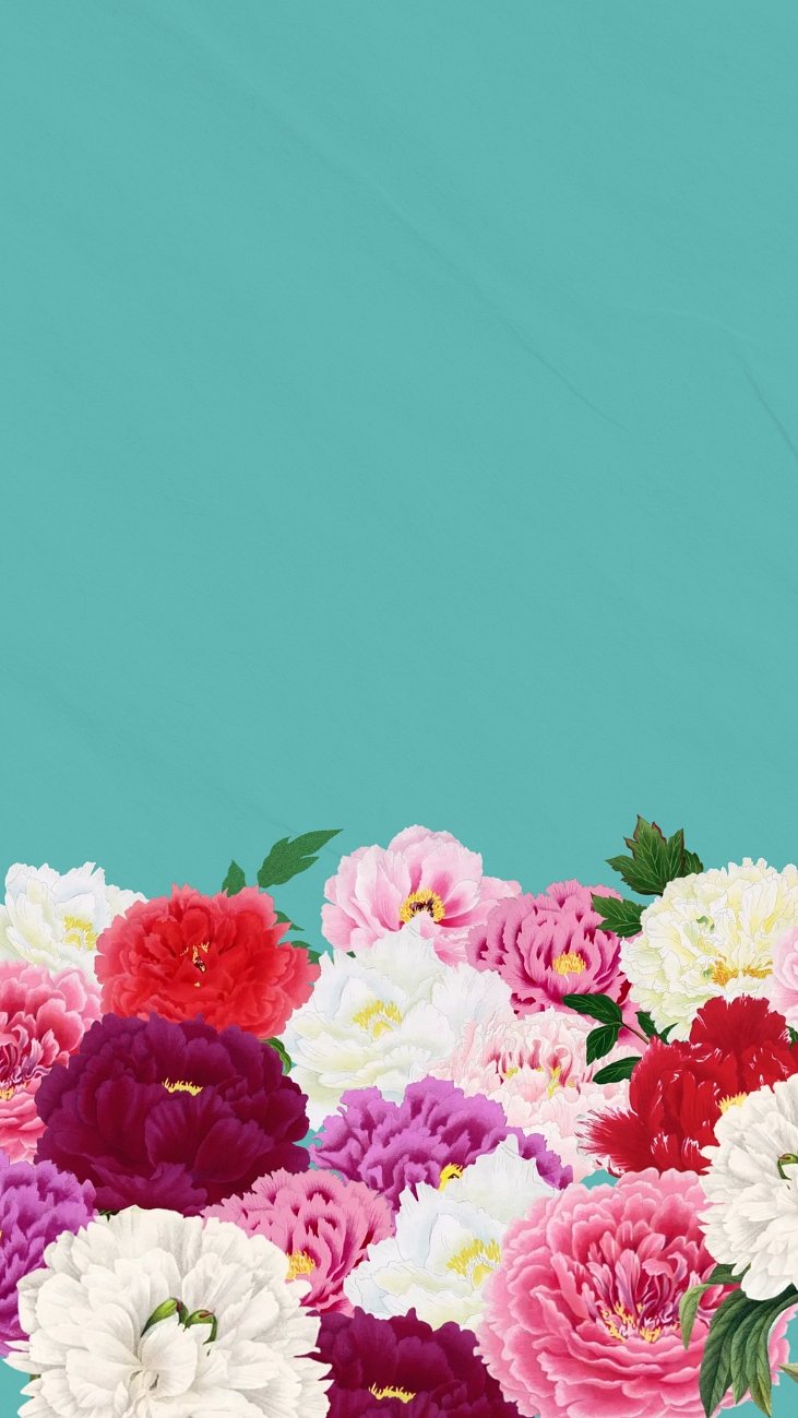 Red flower border mobile wallpaper