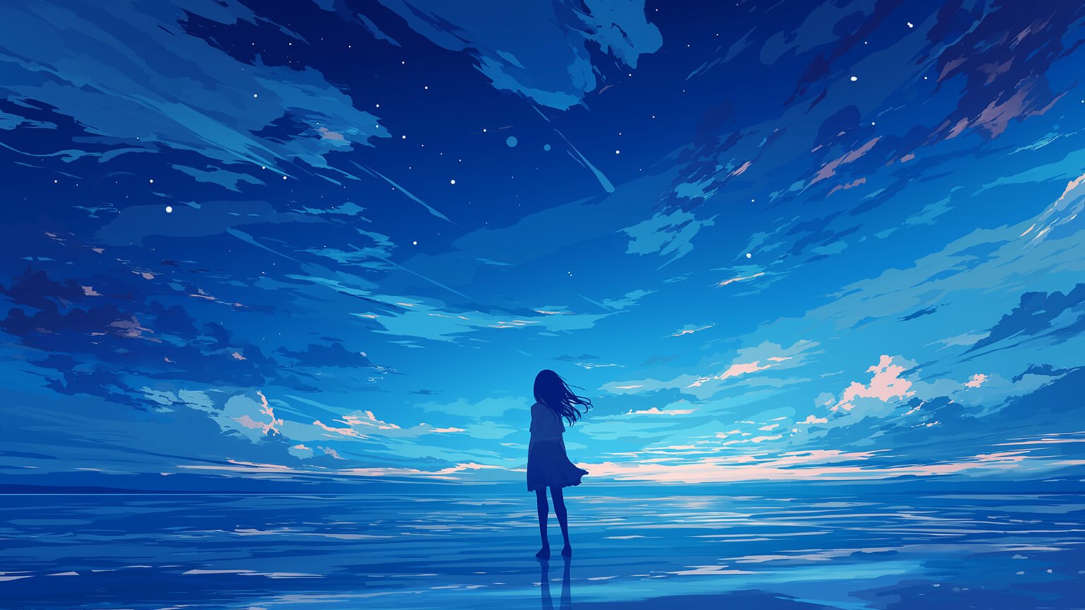 Anime Blue HD PC Wallpapers - Wallpaper Cave