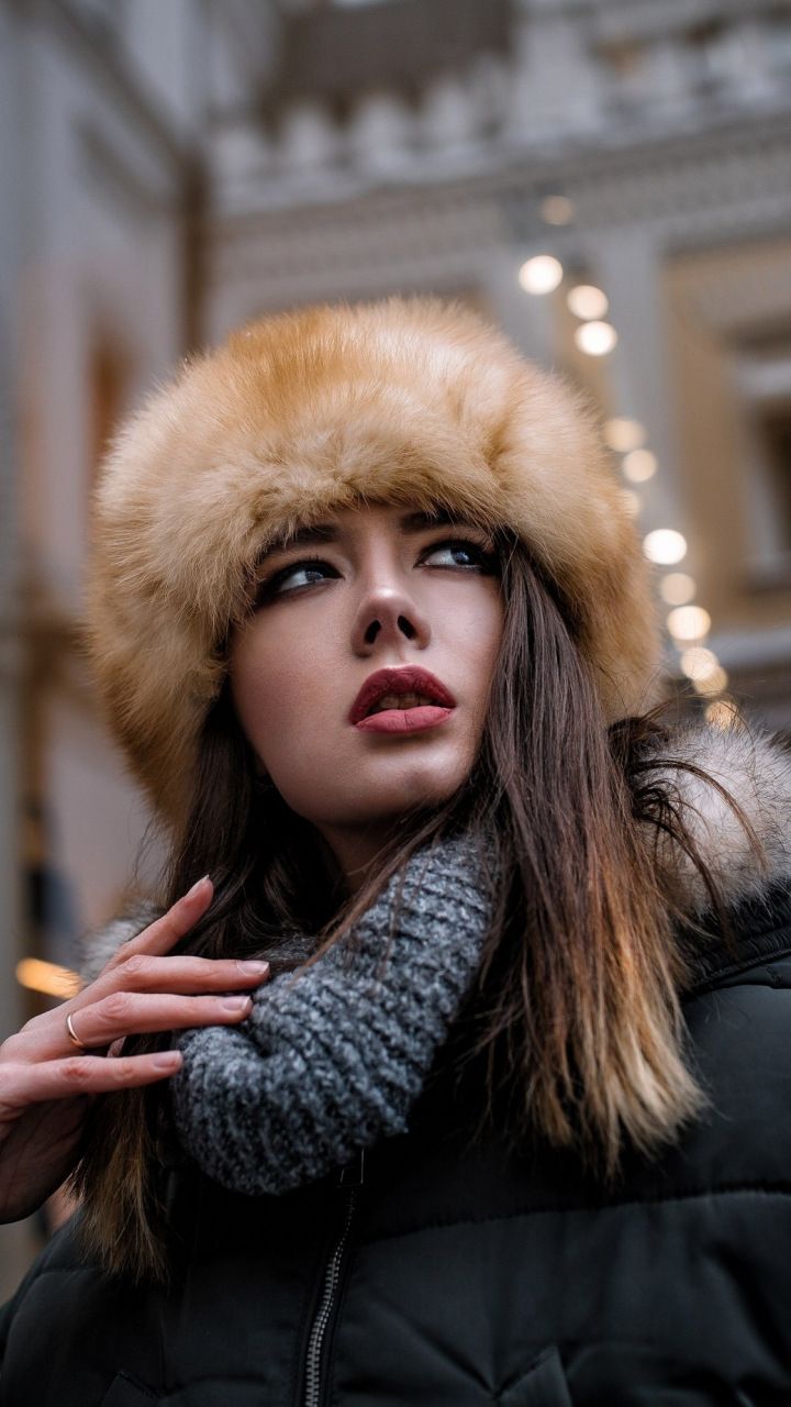 Juicy lips, beautiful, Russian woman