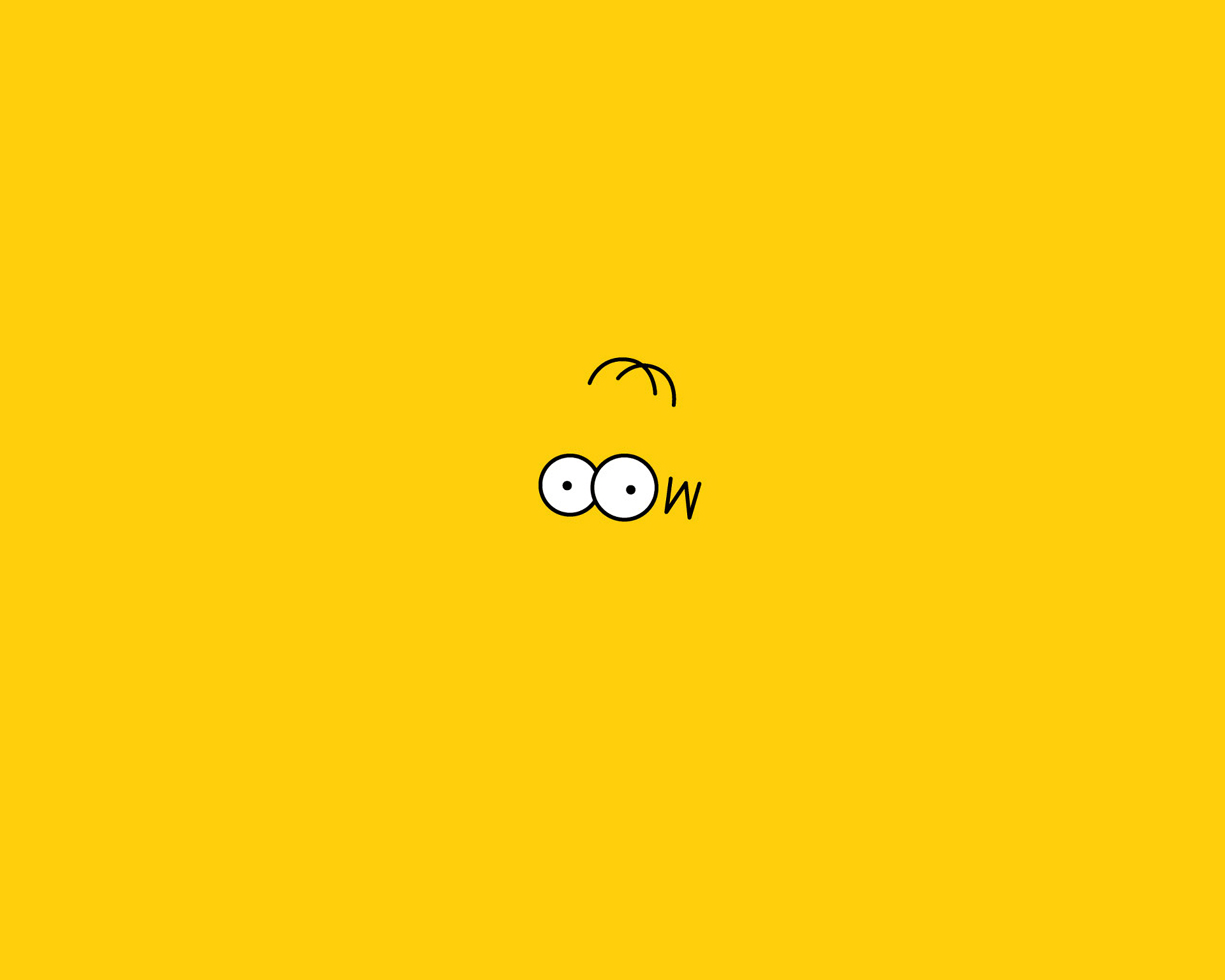 Yellow Minimalist Homer Simpson