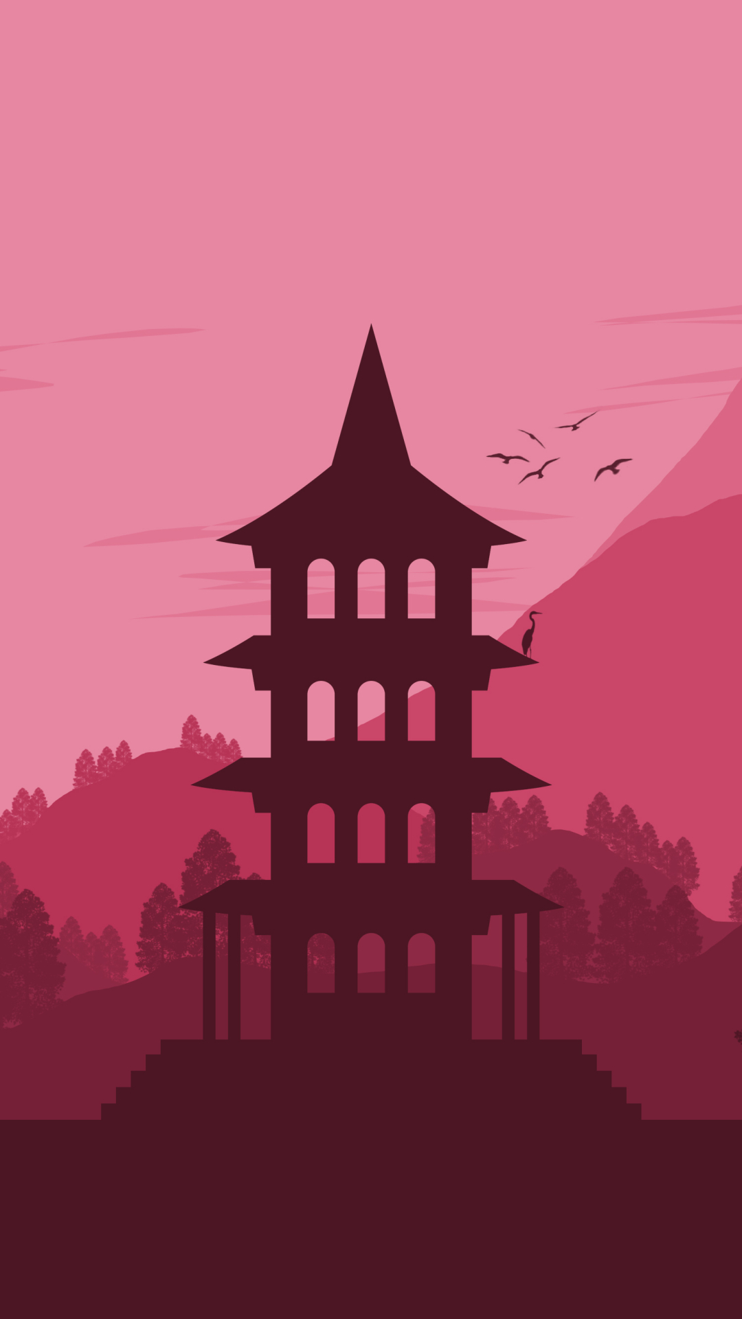 Landscape, Pagoda, Artistic, Japanese