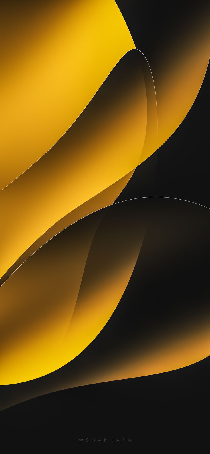 Abstract Yellow and Black Minimalist