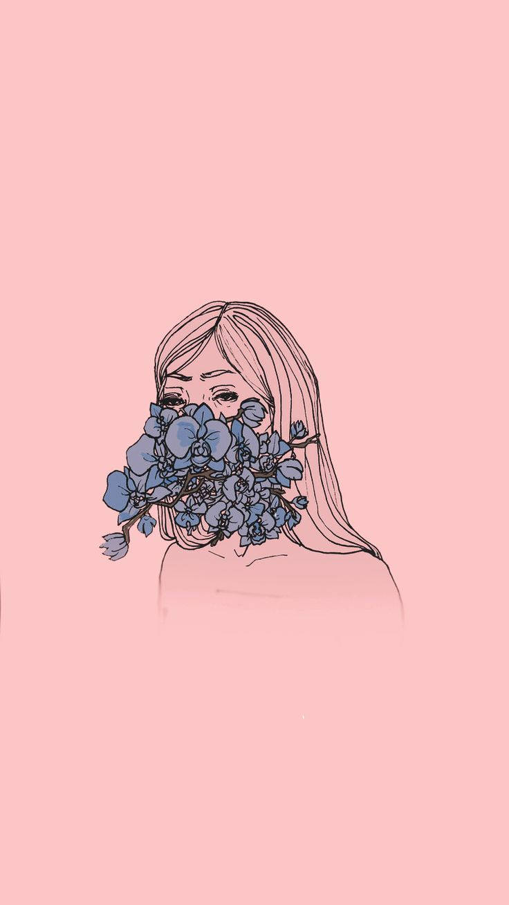 Pastel iPhone Sad Girl Wallpaper