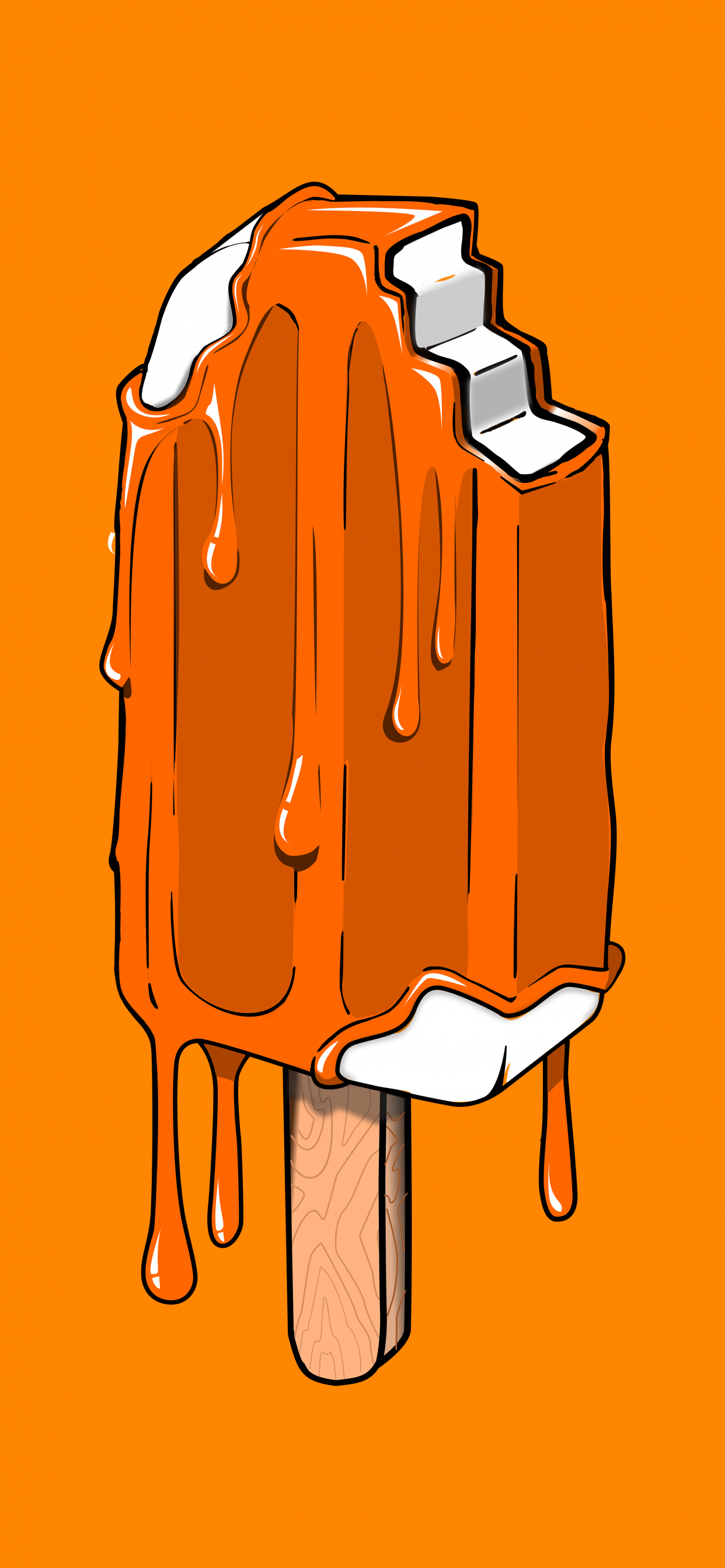 Drippy Popsicle Wallpaper 4K, Ice pop