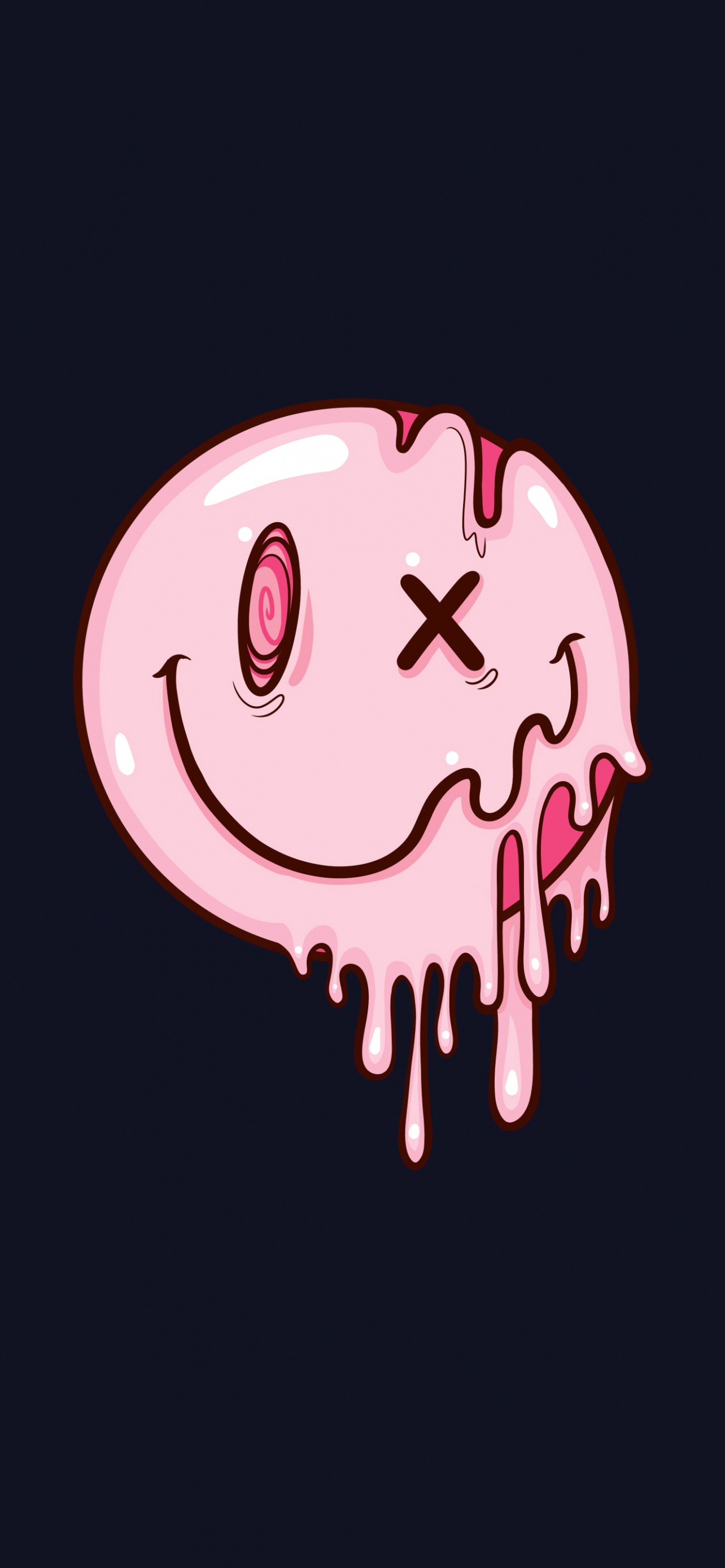 Drippy smiley Wallpaper 4K, Cute smiley