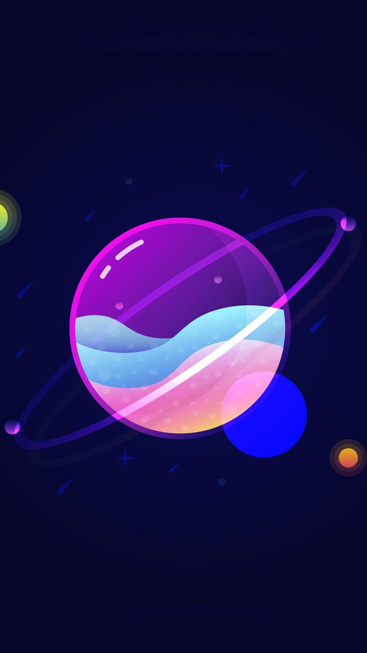 sun orbit, minimal, neon, digital art