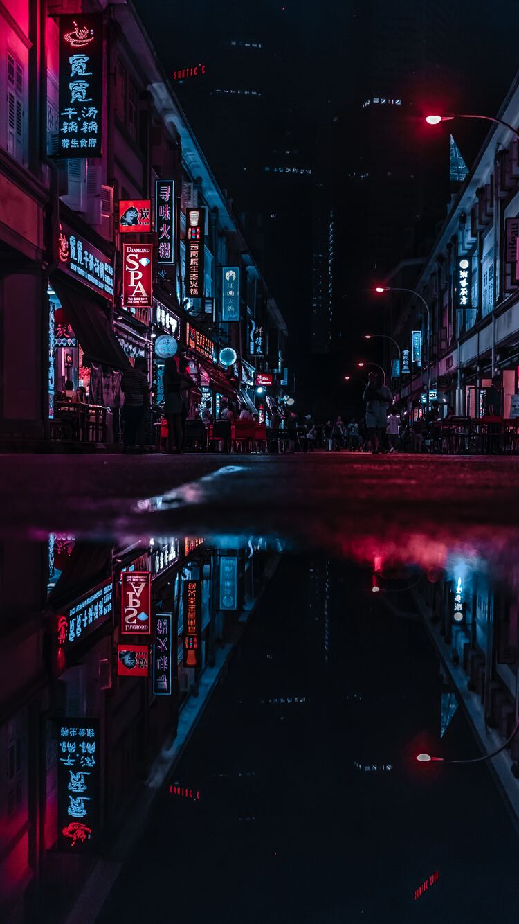Asia Neon City Lights