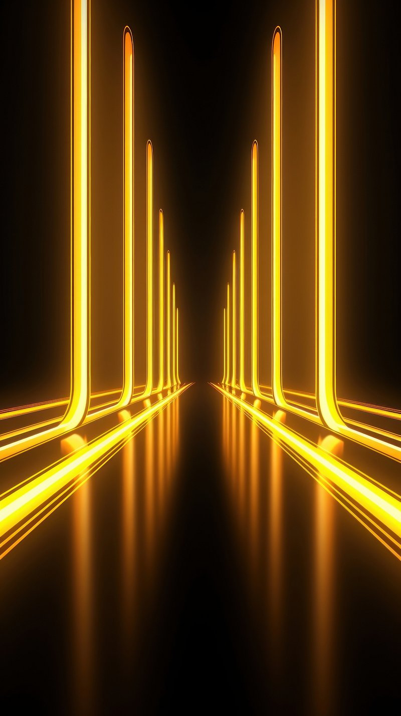 iPhone Wallpaper Neon Gold Image