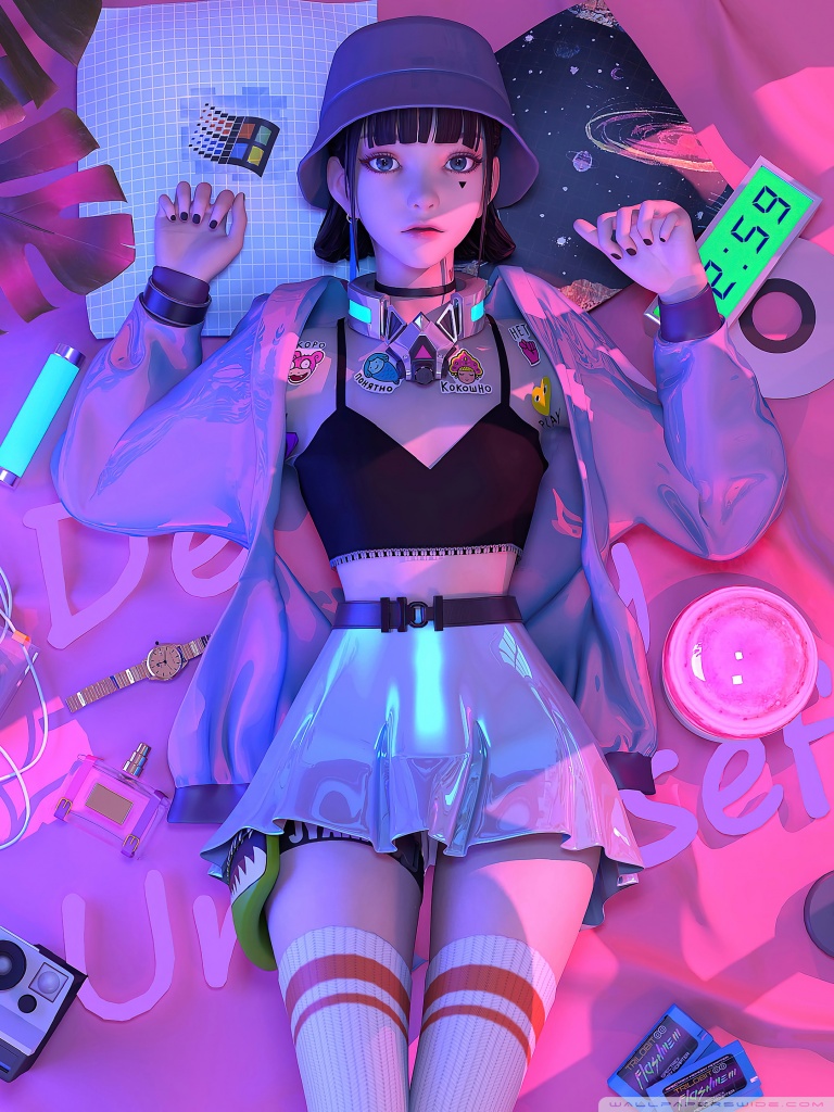 Cute Anime Girl Ultra HD Desktop