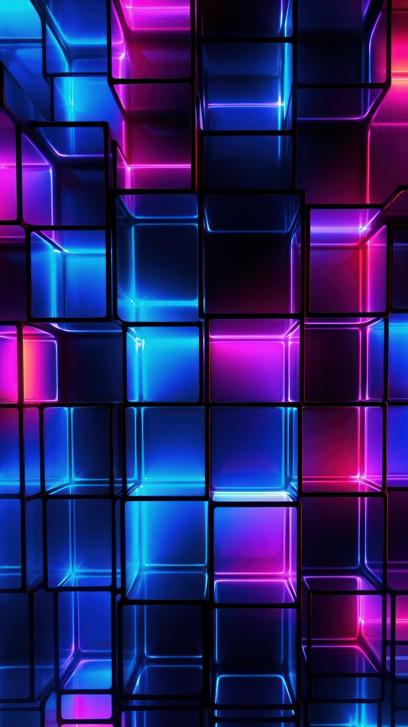 Neon Lights Phone Screen Wallpaper