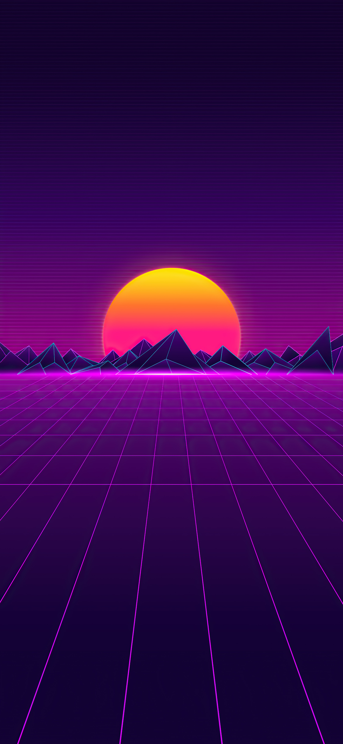 Retro Sunset 8k iPhone XS
